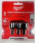 Milwaukee, Insert Magnetic Nut Drivers, 49-66-4516, 7/16" 3 Pc. New. Fixed Price $10.00.