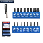 Workpro 16PCS Security Torx Bit Set, S2 Steel Star Cnc Pocket Size. Fixed Price $13.99.