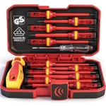 Sedy 13PC 1000V Insulated Screwdriver Set Electrician Cr-v Red Handle Kit. Fixed Price $49.99.