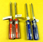 4 New Vulcan Screwdrivers Slotted & Phillips -color Coded Free Ship. Fixed Price $8.99.