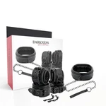 Darkness Sub & Dom Kit - Black Vegan Leather Collar, Leash Wristbands. Fixed Price $135.21.