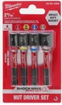 Milwaukee 4PC. Nut Driver Set Shockwave Impact Duty 2-9/16" Magnetic 49-66-4566. Fixed Price $22.20.