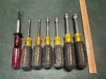 Klein Tools Nut Drivers #630 1/2, 7/ 16, 3/8, 11/32 & 3/16 X W/ Screwdriver. Fixed Price $28.90.