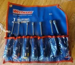 Westward 7 Pc Sae Hollow Shaft Nut Driver Set 1CLN5 Mechanics High Quality Tools. Fixed Price $35.00.