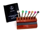 Oak Screwdriver Stand 8PC Set Watchmaker Hobby Jeweler Tool Sharpening Stone Usa. Fixed Price $49.95.