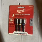 Milwaukee Tool 49-66-4561 Shockwave 1-7/8" Magnetic Nutdriver Set (3 Pc). Fixed Price $8.99.