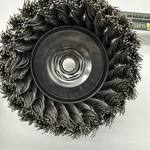 Weiler 12316 4" Single Row Wire Cup Brush .023, 5/8"-11 A.h. (SR-4). Fixed Price $25.00.