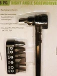 Right Angle Screwdriver 8 Pc Set Pittsburgh Includes T15 T20 Star Bits. Fixed Price $10.23.