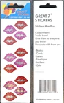 12 Packages Of Prismatic Open Lip Stickers, "great 7" Designs, PPZ6014. Fixed Price $9.98.