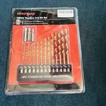 Comoware 16-PIECE Titanium Hex Shank Hss Drill Bit Set, Gold. Fixed Price $25.00.