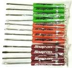 New 12 Assorted Snap-on Tools Flat Tip Pocket Screwdrivers W/clip & Magnetic End. Fixed Price $31.95.