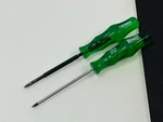 Weralit Kraftform 2PC Slotted Screwdriver Set Emerald Green Handles Germany. Fixed Price $24.99.