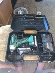Hitachi WH18DGL 18V Li-ion Impact Driver Set Green/black W/ 2 Battery & Charger. Fixed Price $89.00.