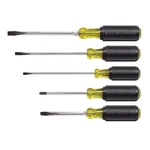 Klein Tools 5 Piece Cushion Grip Screwdriver Set With Chrome Plated Blades. Fixed Price $63.79.