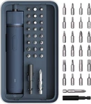 Hoto 25-PIECE Upgraded Electric Screwdriver Kit, 1/4'' Hex, Magnetic Lid, 1500MA. Fixed Price $43.78.