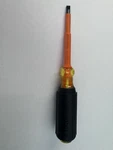 Klein Tools 602-4-INS Insulated Cabinet-tip Heavy-duty Round-shank Screwdriver. Fixed Price $15.00.