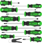 Amartisan 10-PIECE Magnetic Screwdrivers Set, 5 Phillips And Slotted Tips Prof. Fixed Price $21.99.