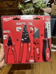 Milwaukee 48-22-6119 Electrician's Hand Tool Set W/ Durable Carrying Case 4PC. Fixed Price $53.00.