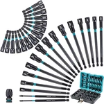 31PCS Magnetic Nut Driver Set, 1/4" Impact Drill Bit Long. Fixed Price $44.99.