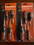 Crescent Flat Slotted & Phillips Head Tri Lobe Handle Screwdriver Set 8 Pcs. Fixed Price $25.00.