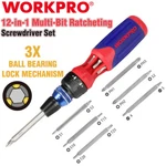Workpro 12-IN-1 Ratcheting Multi-bit Screwdriver Set W/double End Handle. Fixed Price $21.99.