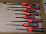 Snap-on Usa 8-PIECE Red Gray Hard Handle Screwdriver Set /lot. Fixed Price $180.00.