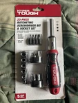 Hyper Tough 23-PCS Chrome Vanadium Steel Ratcheting Screwdriver Bit & Socket Set. Fixed Price $12.00.