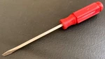 Vintage Craftsman 9 41053 1/4" Flat Head 5.5" Screwdriver Red Handle Made Usa. Fixed Price $17.00.