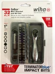Wiha 76889 32PC Gobox Impact Bit Set Mini Ratchet And 1" Long. Fixed Price $29.00.