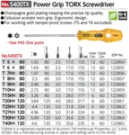 Vessel Power Grip Torx Screwdriver T5 80-120MM NO.5400TX Made In Japan. Fixed Price $13.99.