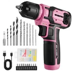 Workpro Pink Cordless Drill Set, 8V Impact Driver With 53PCS,. Fixed Price $42.99.