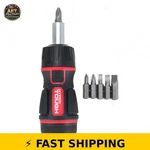 Hyper Tough 7 Piece Stubby Ratcheting Screwdriver Bit Set. Fixed Price $20.99.