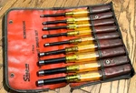 Snap On Tools Covered Shaft Nut Metric Screwdriver Set Lot Yellow. Fixed Price $185.00.