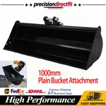 Black 1000MM Plain Bucket Attachment Fits For Mini Excavator 1-1.5TON With Pins. Fixed Price $219.95.