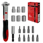 Ironcube Angle Ratchet Screwdriver Set: 16 Piece Magnetic Small, Red, Black. Fixed Price $19.04.