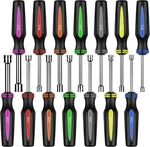 14PC Sae And Metric Nut Set,solid Shaft DRIVERS(3/16 To 1/2 Inch). Fixed Price $32.99.