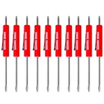10X Red Mini Pocket Screwdriver Phillips & Flat Head Tip With Magnet And Clip. Fixed Price $13.50.