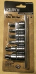 Klutch 6 Piece Star Set 3/8" And 1/2" Drive Bits. New Item #41508 Fs&h. Fixed Price $21.99.