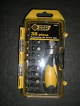 Ratcheting Stubby Bit Driver 38 Piece Set New Steel Grip Star Square Pozi Hex. Fixed Price $17.95.