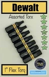 Pack Dewalt Flextorq 1" Bit Assortment Torx T10 T15 T20 T25 T27 T30 T40 Impact. Fixed Price $8.99.