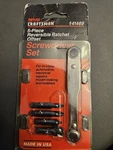Craftsman Nos Vintage 5-PC Reversible Ratchet Offset Screwdriver, #41469. Fixed Price $23.00.