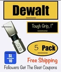Dewalt Small Pack Of 5 Impact Rated 1" Bit Tips Slotted #10 SL10 In.. Fixed Price $7.25.