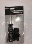 Tool Bench Hardware 6 Bits, 5 Sockets & Adapter 12-IN-1 Screwdriver Set. Fixed Price $10.99.