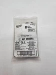(qty 10) Milwaukee Shockwave 1/4 X 1-7/8 Magnetic Nut Driver 49-66-4702. Fixed Price $44.24.