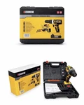 Alsonew Brushless Cordless Drill Set Yellow Black W/battery Charger Case. Fixed Price $70.00.