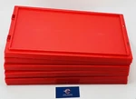 New! (lot Of 6) Akro-mils 35-181 Red Stack And Nest Lid, Fits 35180/35185 Totes. Fixed Price $49.95.