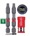 3 Piece Craftsman 2-IN T25 Torx Screwdriver Bit Set Impact Rated + Sleeve Lock. Fixed Price $12.99.