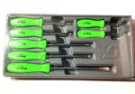 New Snap-on 7-PIECE Green Hard Handled Phillips & Flat Screwdriver Set SDDX70AG. Fixed Price $279.99.