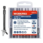 Workpro 10PCS Security Torx Bit Set, Cnc Machined S2 Steel Pocket Size,. Fixed Price $12.92.