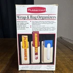 Vintage Rubbermaid Wrap & Bag Organizers Plastic Storage Holders Made Usa Nos. Fixed Price $30.00.
